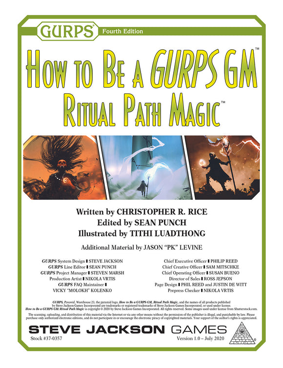 How to Be a GURPS GM: Ritual Path Magic