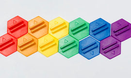 Cardboard Heroes Rainbow Hex Bases