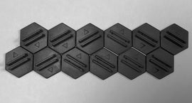 Cardboard Heroes Black Hex Bases