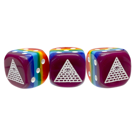 Illuminati Rainbow d6 Dice