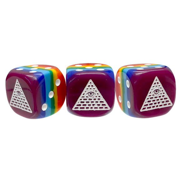 Illuminati Rainbow d6 Dice