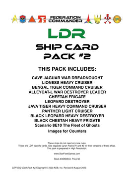 Federation Commander: LDR Ship Card Pack #2