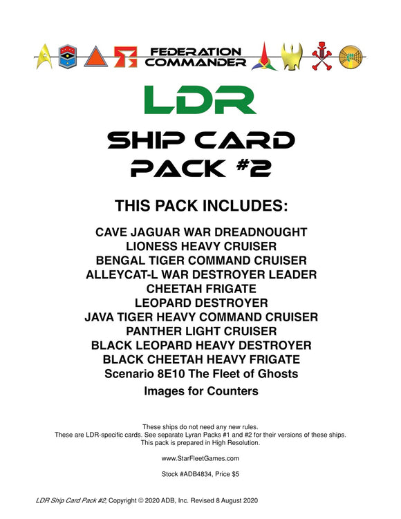 Federation Commander: LDR Ship Card Pack #2