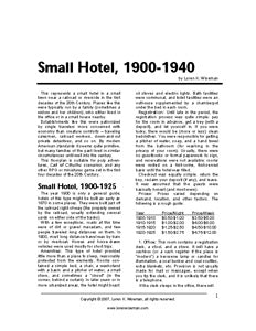 Small Hotel 1900-1940