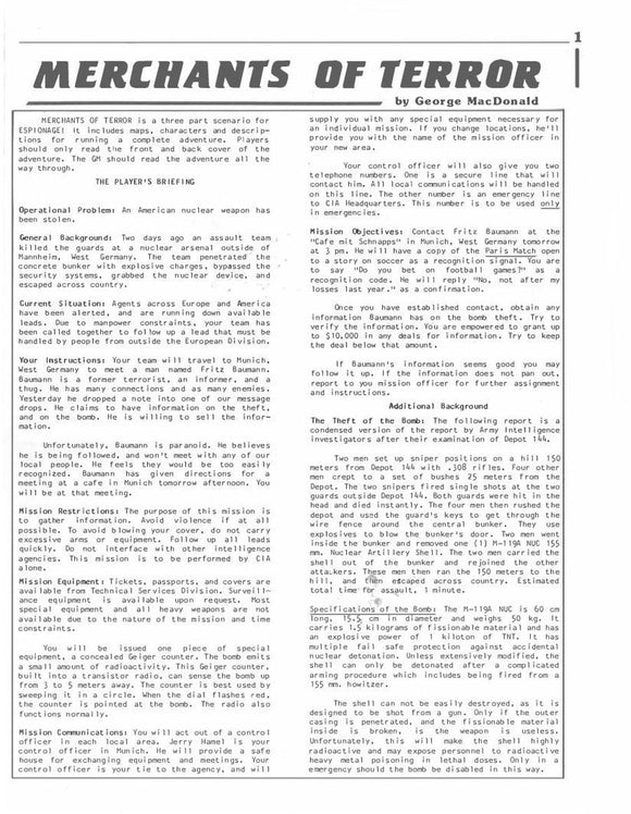 Merchants of Terror (1st Edition)