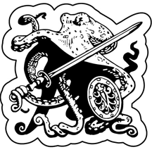 Octopus Pin – Two-handed Sword and Shield