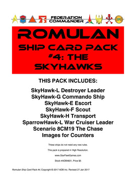 Federation Commander: Romulan Ship Card Pack #4