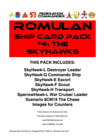 Federation Commander: Romulan Ship Card Pack #4