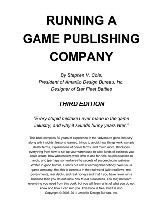 Running A Game Publishing Company