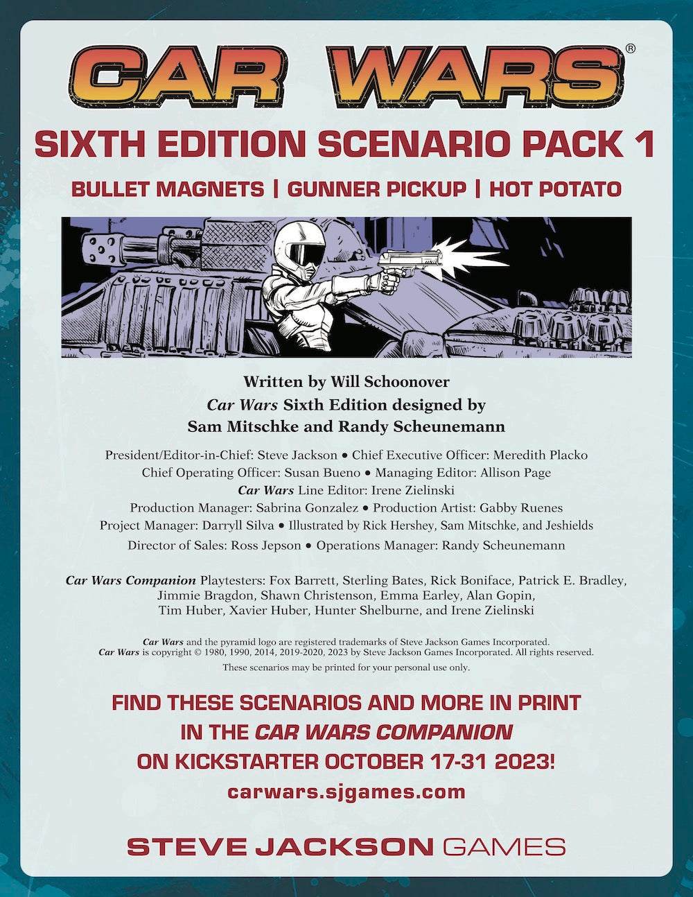 Car Wars Sixth Edition Scenario Pack 1
