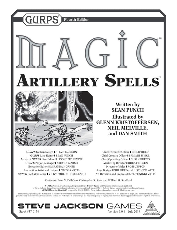 GURPS Magic: Artillery Spells