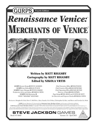 GURPS Renaissance Venice: Merchants of Venice