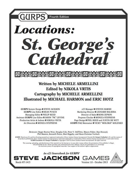 GURPS Locations: St. George's Cathedral