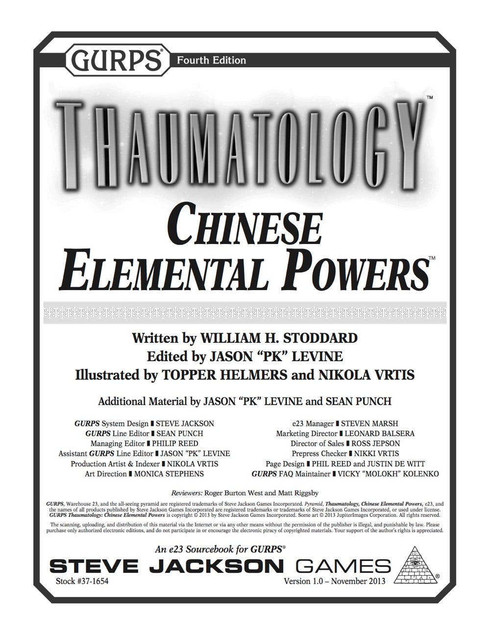 GURPS Thaumatology: Chinese Elemental Powers