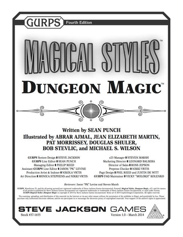 GURPS Magical Styles: Dungeon Magic