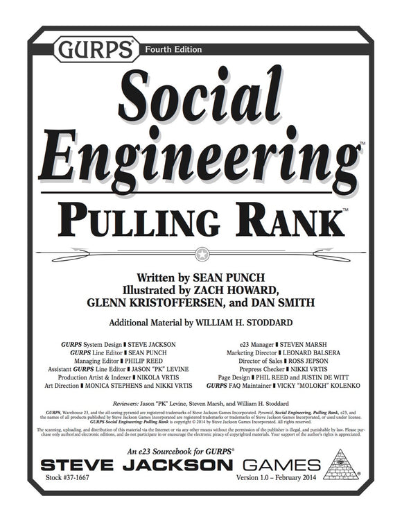 GURPS Social Engineering: Pulling Rank