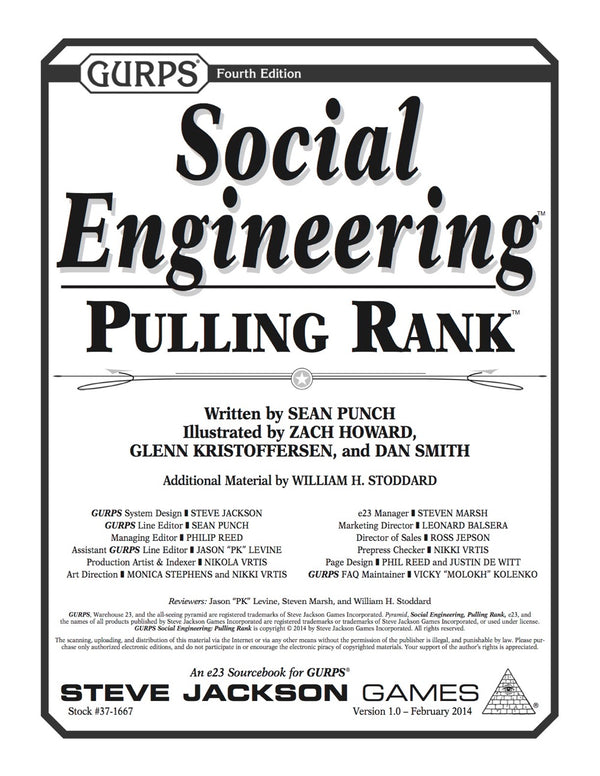 GURPS Social Engineering: Pulling Rank