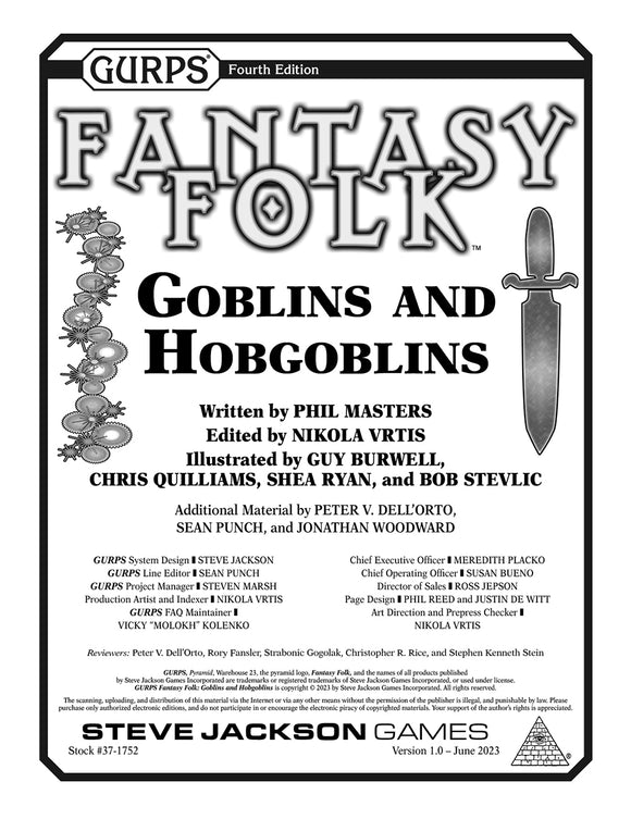GURPS Fantasy Folk: Goblins and Hobgoblins