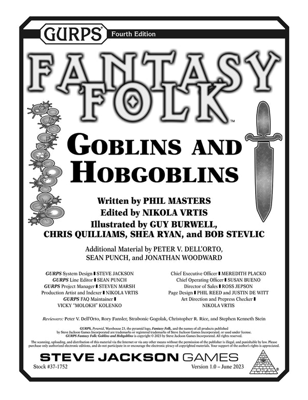 GURPS Fantasy Folk: Goblins and Hobgoblins