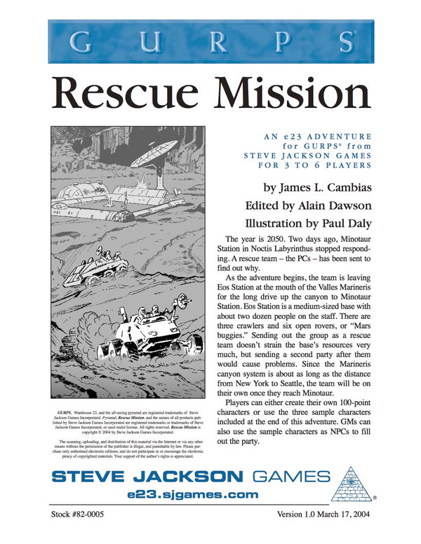 GURPS Classic: Mars: Rescue Mission