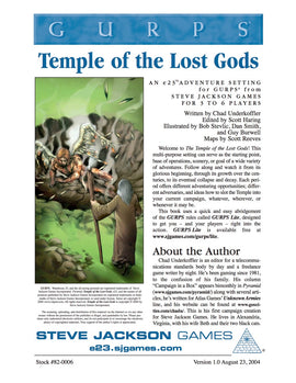 GURPS Classic: Temple of the Lost Gods