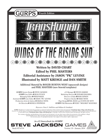 Transhuman Space: Wings of the Rising Sun