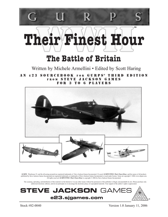 GURPS WWII: Their Finest Hour