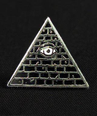 Buy black-w-silver-metal Illuminati Pin