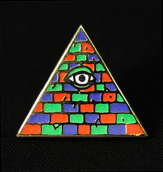 Buy red-dark-blue-green Illuminati Pin
