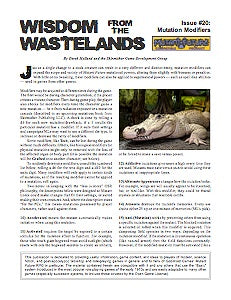 Wisdom from the Wastelands Issue #20: Mutation Modifiers
