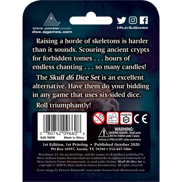 Skull d6 Dice Set