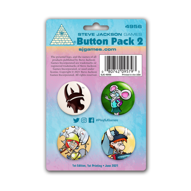Steve Jackson Games Button Pack 2