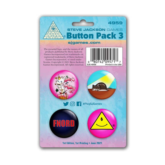 Steve Jackson Games Button Pack 3