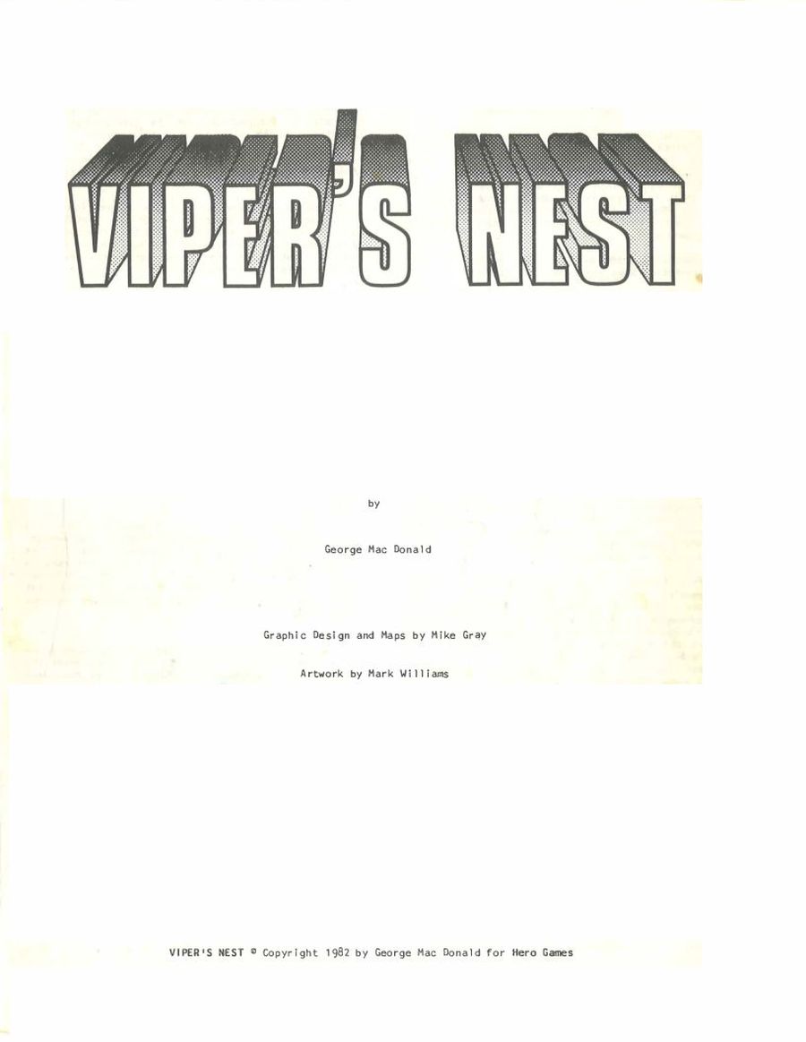 Viper's Nest (1st Edition)