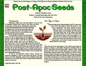 Seeds: Post-Apocalyptic I