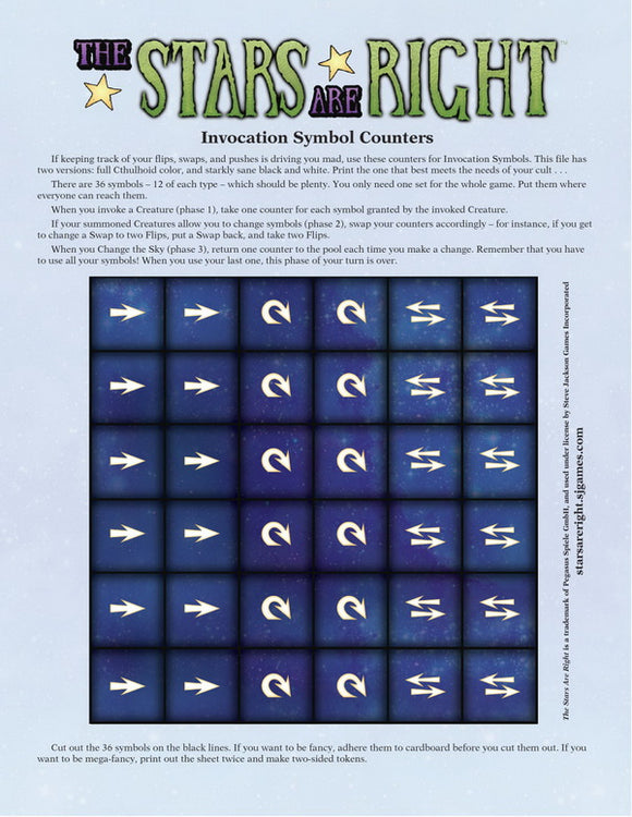 The Stars Are Right Invocation Symbol Counters | Warehouse 23