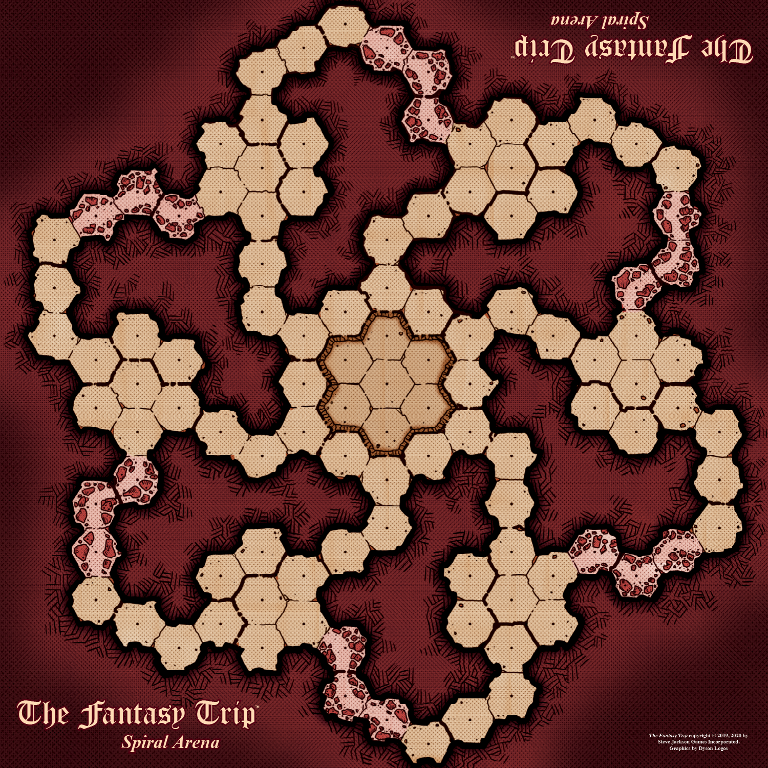 The Fantasy Trip Spiral Arena: Playmat Style B