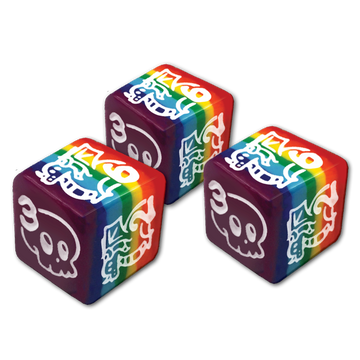 Deadly Doodles Rainbow d6 Dice Set