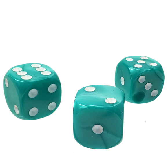 The Fantasy Trip: 14mm Teal d6 Dice Set
