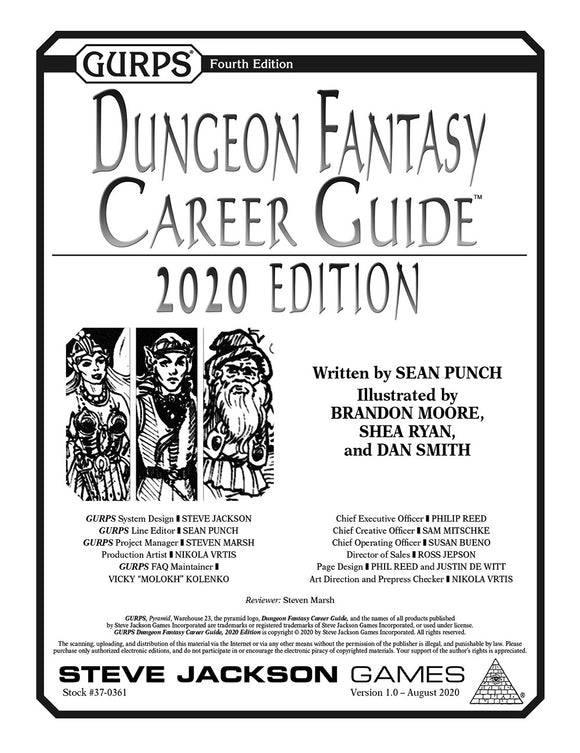 GURPS Dungeon Fantasy Career Guide