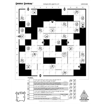 Deadly Doodles Christmas Score Pad
