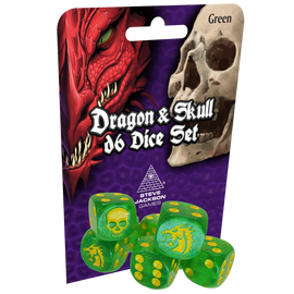 Dragon & Skull Dice Pack (Green Glitter)
