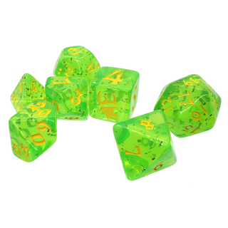 Buy green-yellow Munchkin Polyhedral Dice Set
