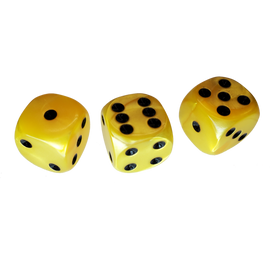 The Fantasy Trip: 14mm Yellow d6 Dice Set