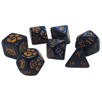 Kitten Polyhedral Dice Set
