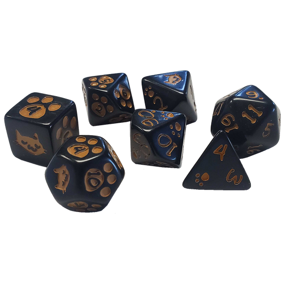 Kitten Polyhedral Dice Set