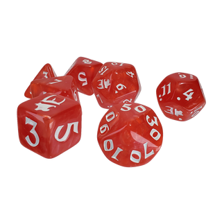 Buy red-white Munchkin Polyhedral Dice Set