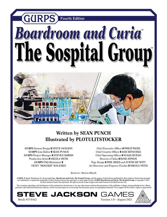 GURPS Boardroom and Curia: The Sospital Group