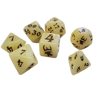 Buy tan-brown Munchkin Polyhedral Dice Set