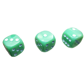 The Fantasy Trip: 14mm Mint d6 Dice Set